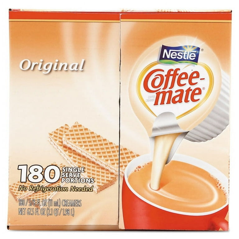 Liquid Coffee Creamer, Original, 0.38 oz Mini Cups, 180/Carton Liquid Coffee Creamer, Original, 0.38 oz Mini Cups, 180/Carton