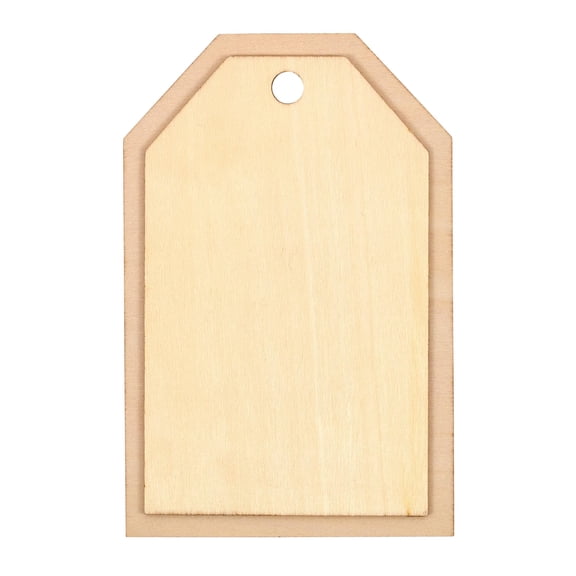 Hello Hobby Wooden 7" Tag Shape for Crafting and DIY Projects
