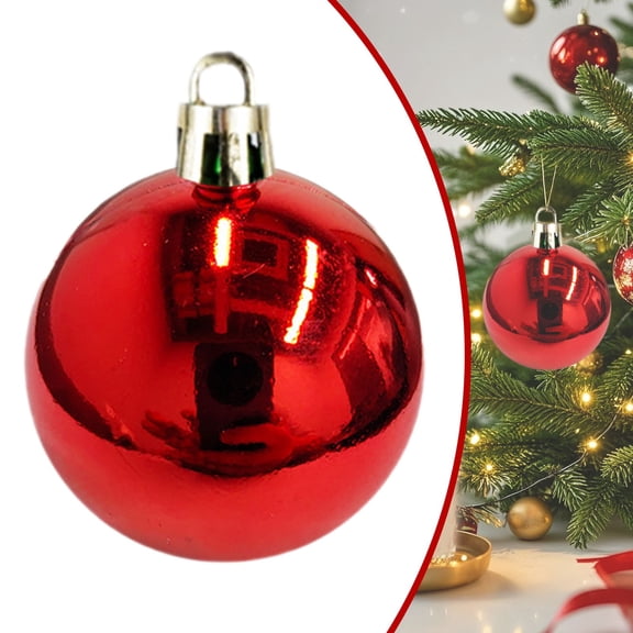 Christmas Tree Ornaments,Plastic Hanging Ball for Xmas Tree,Shatter Proof Hanging Christmas Ball Ornaments for Indoor And Outdoor Holiday Wedding Party Decoration 3.93 Inch