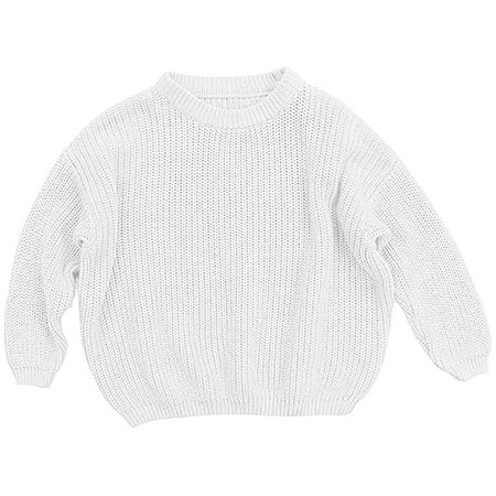 

Calsunbaby Kids Toddler Baby Girl Boy Sweater Fall Winter Warm Knit Oversized Sweater Pullover Tops 4-5 Years