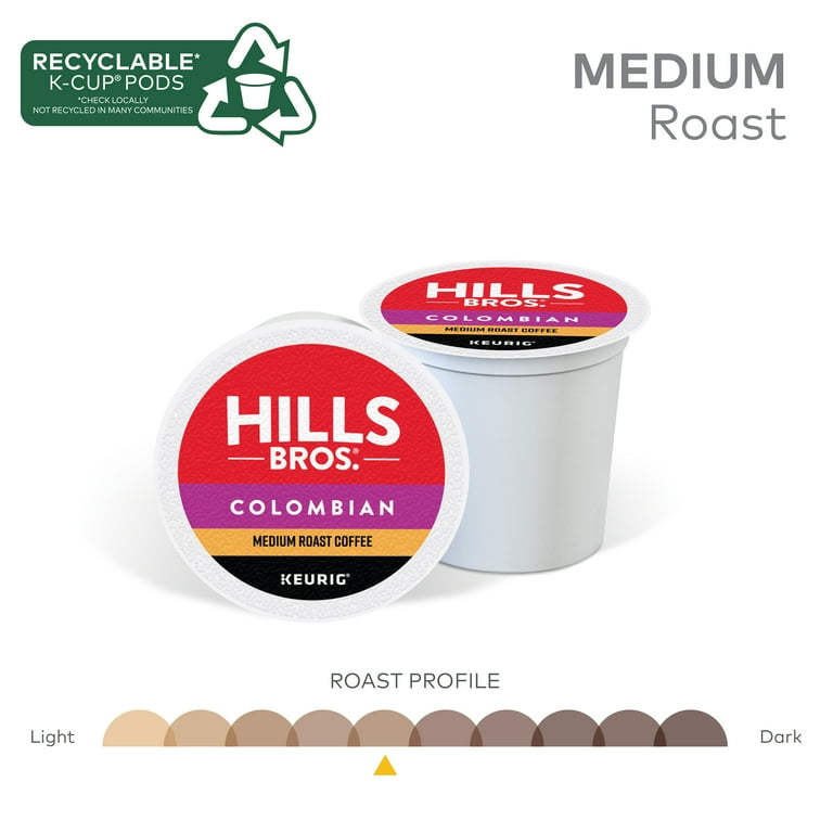 Hills Bros.100% Colombian Arabica Medium Roast, K-Cup® Coffee Pods