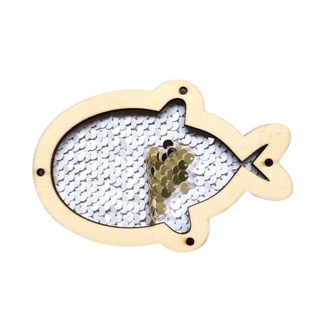 Tablero de actividades para niños con lentejuelas, material para manualidades, juguetes educativos tempranos para desarrollar la motricidad fina. Blanco con áureo