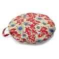 thumbnail image 1 of Floral Round Floor Cushion with Handle, Spring Flowers and Dyed Leaves Retro Design Blossoms Vintage Garden Art, Pillow for Living Room & Dorms, 18" Round, Pale Yellow Multicolor, by Ambesonne, 1 of 4