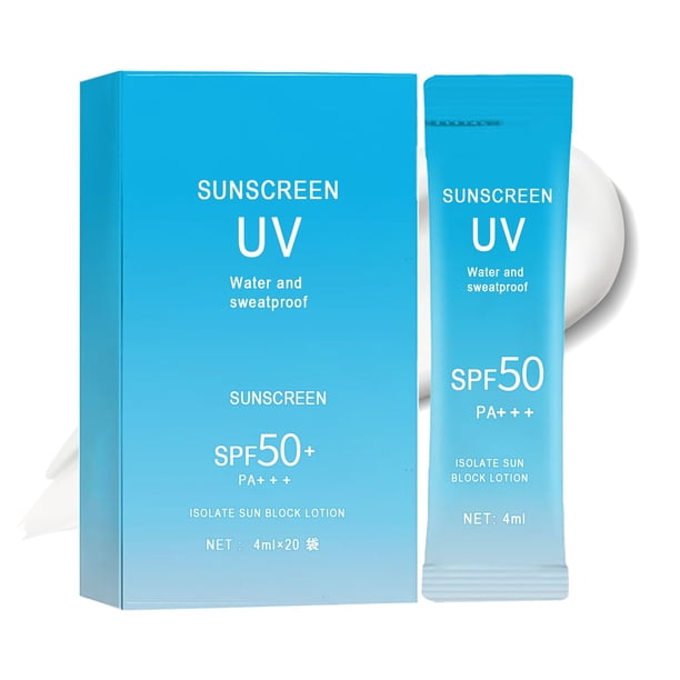 Protector solar Okerker Mini, 20 unidades, SPF50+ PA+++, 4 ml, ácido hialurónico