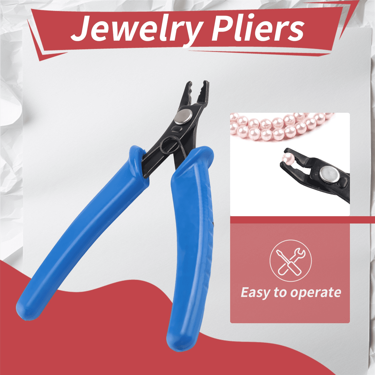 Jewelry Pliers, 8Pcs Jewelry Making Pliers Tools, Jewelry Making Pliers Tools, for Jewelry Repair, Wire Wrapping, Crafts Metal Black,1set x Jewelry Pliers
