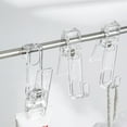 thumbnail image 2 of LACKUST Shower Hooks Clearance,Two-in-one Clip Bathroom Multi-functional Storage Hook Clothes Drying Clip Can Hang Socks Clip,clear, 2 of 4