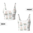 thumbnail image 3 of Sikiie Rabbit And Flower Print Strappy Sports Bra for Women Padded Push Up Sports Bra Athletic Running Sports Bra Workout Bra Yoga Bra, 3 of 5