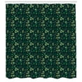 thumbnail image 3 of Floral Shower Curtain, Nocturnal Forestry Concept Wild Herbs Dandelions and Falling Leaves Victorian Motifs, Fabric Bathroom Set with Hooks, 69W X 75L Inches Long, Multicolor, by Ambesonne, 3 of 3