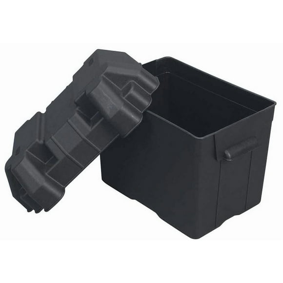 Moeller Marine Battery Box 042213 Fits Group 24 Batteries; With Mounting Hardware; Black; Plastic