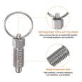 thumbnail image 4 of Unique Bargains 2Pcs Spring Plunger 3/8˝-16 Thread Size with Pull Ring Round Head Retractable Index Plunger, 4 of 5