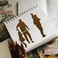 thumbnail image 5 of Dad Silhouette Stencil for Painting 11.8"x11.8" Reusable Plastic Father's Day Stencil Drawing Templates Father DIY Craft Paint Template for Wall Home Decor Wood Burning Card Journal Paper, 5 of 7