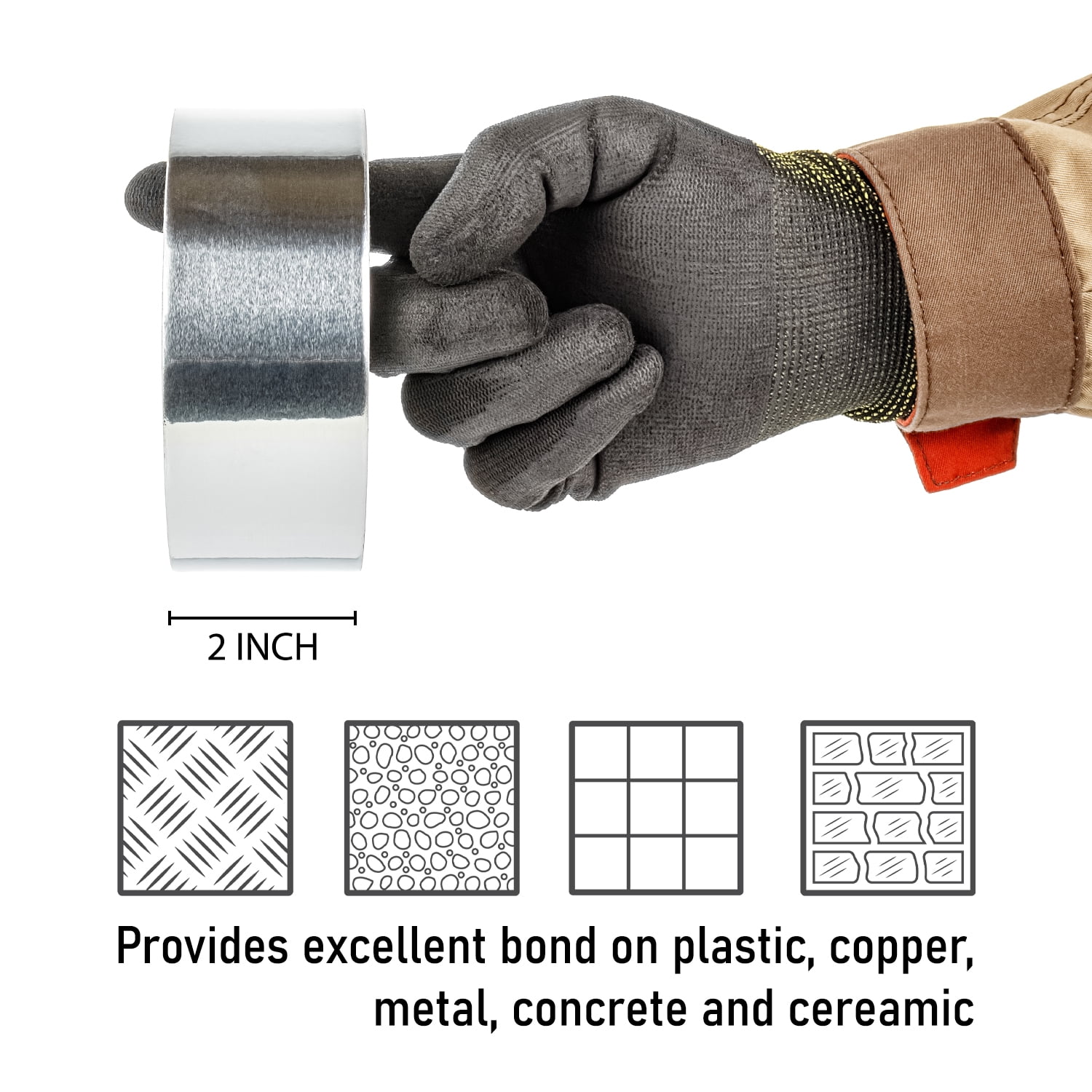 Buy Canopus Aluminum Foil Tape, Heavy Duty, Heat Resistant Insulation