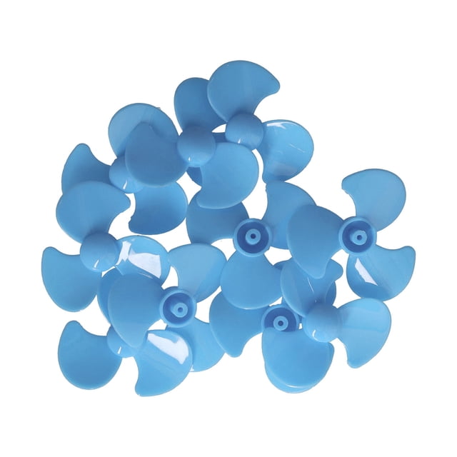 Fugacal Plastic Propellers, 10Pcs 3 Blades Propeller With 2mm Hole For DIY Toys Model