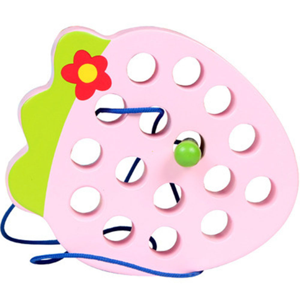 SchSin Montessori Kids Educational Toys Threading Game Worm Eat Fruit Funny  Wooden Puzzle Toys - Walmart.com