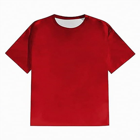 NOLDARES Mens T-Shirts Short Sleeve Crew Neck T Shirts for Man, Cotton Blend Running Athletic T-Shirts(Red,5XL)