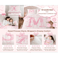 thumbnail image 3 of Erosebridal Kawaii Bowknot Bedding Sets Twin with Comforter, Initial X Duvet Insert, Romantic Initial A-Z Decor, Reversible, 3 of 7