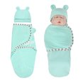 thumbnail image 2 of Envoltura de bebé con sombrero Paños para eructar de bebé recién nacido hechos de algodón orgánico cómodo, saco de dormir para bebé niña niño 0-3 meses Xemadio 221020-2, 2 of 9