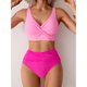 thumbnail image 4 of Conjunto de Bikini con Falda de Baño para Mujer, Rosa, XXL, 4 of 9