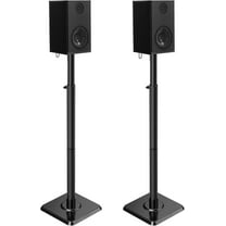 2 height-adjustable speaker stands for satellite speakers and small bookshelf speakers