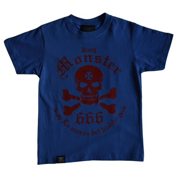Playera Azul Marino Niño Logo Rojo