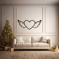 thumbnail image 3 of LaModaHome Winged Heart Metal Wall Art for Romantic Decor, Bedroom - Love Symbol, Angelic Home Accent, Spiritual Living Space, Matte Metal DecorHome Decoration Gift -7.9"x19.7"/20x50cm, 3 of 5