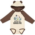 thumbnail image 3 of Inktastic Zebra My Paw Paw Loves Me Boys or Girls Long Sleeve Baby Bodysuit, 3 of 5