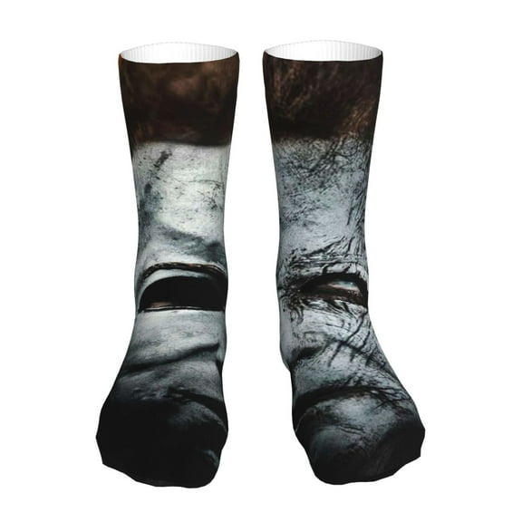 Michael Myers Halloween Socks Lightweight Casual Knitted Socks Soft Elastic Sockings Tube Socks For Men Women