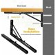 thumbnail image 3 of Parts Black Wall Folding Bracket, 500 x170mm Folding Console Bracket Bracket, Heavy Duty Folding Bracket, Folding Shelf Bracket Supports for Garage Wo, 3 of 5