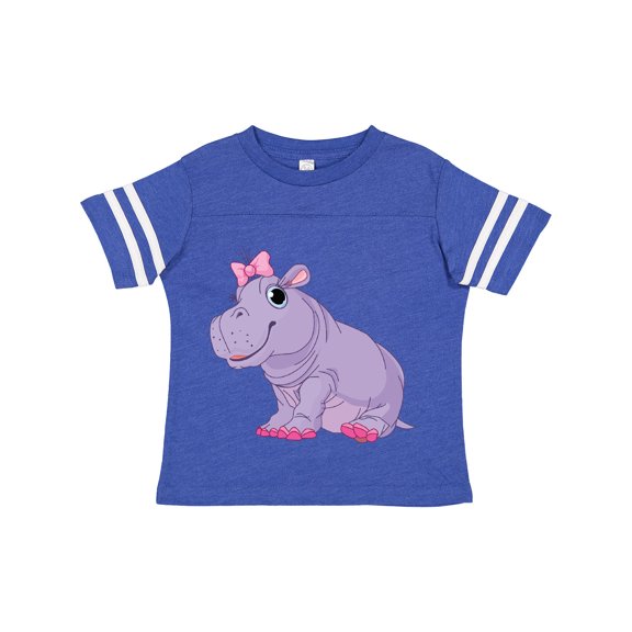 Inktastic Cute Purple Hippo Girls Toddler T-Shirt