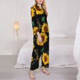 thumbnail image 4 of Bingfone Womens Pajama Sets Sunflowers3 Print,Long Sleeve Loungewear Pajamas Set-Xx-Large, 4 of 9