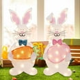 thumbnail image 4 of Easter Decorations Outdoor, Light Up Bunny Decor, Pre-lit 2D Plush Rabbit with Carrot and Egg, Easter Porch Decoration for Outdoor Yard Patio Lawn Garden Indoor Home, 4 of 7