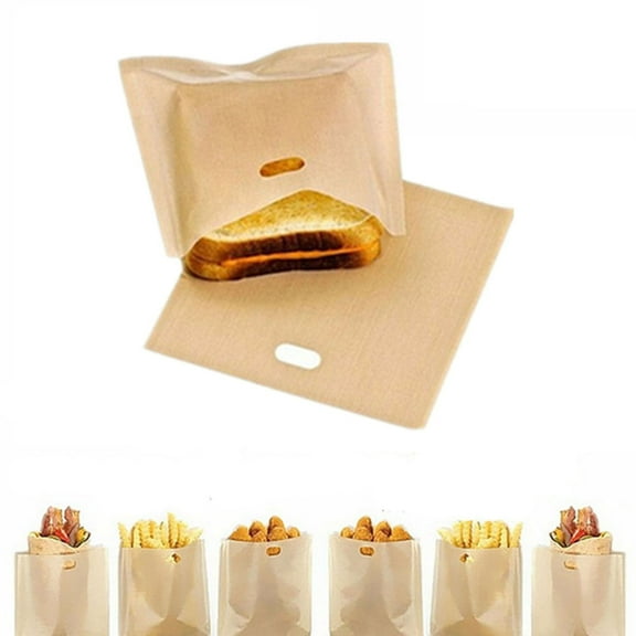 DAMAI Toaster Bags for Grilled Cheese Sandwiches Toast Bread Snacks, Non Stick Toaster Bags Reusable and Heat Resistant Easy to Clean,Perfect for Grilled Cheese Sandwiches