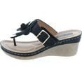 thumbnail image 2 of Gc Shoes Women's Sydney Rosette Slide Wedge Sandals, 2 of 7