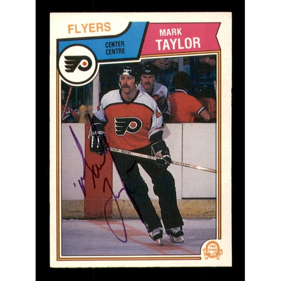 Mark Taylor Autographed 1983-84 O-Pee-Chee Rookie Card #273 Philadelphia Flyers SKU #251987