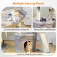 thumbnail image 5 of PEQULTI Small Cat Tree Tower for Indoor Cats Scratcher with Top Perch and Private Cat Condo Gray, 5 of 7
