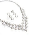 thumbnail image 5 of SOHI Silver-Plated White Stone Studded Jewellery Set, 5 of 7