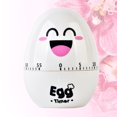 thumbnail image 4 of 1 Pc Egg Shape Mechanical Rotate Timer Household Countdown Timer Manual Cooking Timekeeper Kitchen Reminder (White), 4 of 8