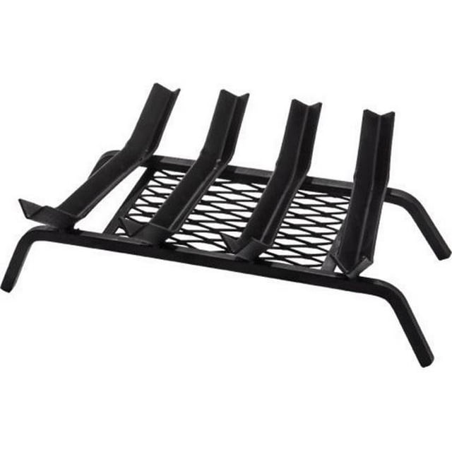 Dagan 8530-6 V-Groove Design 6 Bar Grate with Welded Ember Retainer, Black