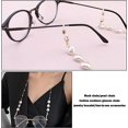 thumbnail image 3 of JM Juego de dos piezas de cadenas de perlas para gafas (oro y plata), máscara de perlas en forma de corazón, correa para gafas, soporte para gafas de sol, cable metálico, correa para gafas, accesorios para mujer 70 cm JM, 3 of 5