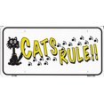 thumbnail image 2 of Cats Rule Metal License Plate, 2 of 2