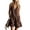 A438 Brown, variant on Women's Summer Casual Romper V Neck Sleeveless Short Jumpsuits Button Down Overalls with Pockets Lightweight Lounge Playwear Beach Vacation Essential