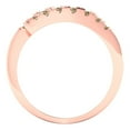 thumbnail image 5 of 0.235 ctw Wedding Band for Women - 18K Rose Gold Yellow Moissanite Stackable Eternity Ring, 5 of 6
