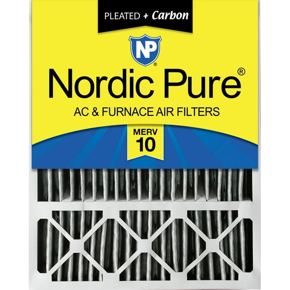 20x25x5 (4 3/8) Honeywell Replacement Air Filters MERV 10 Plus Carbon 1 Pack