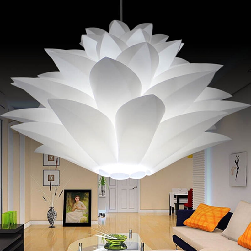 7 Colors DIY Lotus Chandelier Shape Ceiling Pendant Light Lampshade Home Decor 