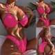 thumbnail image 2 of Bikini para mujer Conjunto sólido Traje de baño Dos piezas Sujetador con relleno Traje de baño Ropa de playa OAVQHLG3B Store lin121212, 2 of 4
