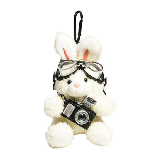 Llavero colgante para llaves, decoración novedosa para bolsos, accesorios, regalo, llavero versátil. Conejo blanco