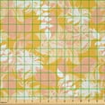 thumbnail image 2 of Ambesonne Floral Fabric by the Yard Microfiber, Flowery Silhouette Warm Tone, 10 Yards, Pastel Brown Pale Orange, 2 of 2