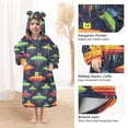thumbnail image 3 of FORMRS Wearable Blanket Hoodie with Sleeves for Kids Cozy Flannel Sweatshirt, Colorful Space Cat, 3 of 7