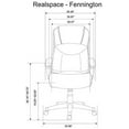 Realspace® Fennington Bonded Leather HighBack Chair, Brown/Black
