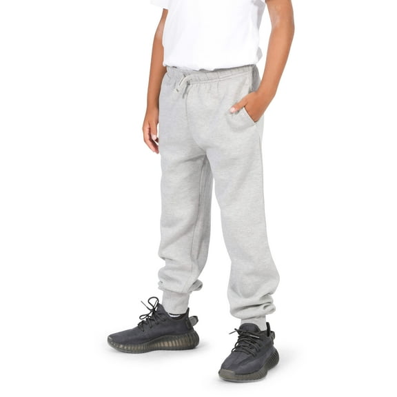EVERYDAY KIDS Boys Heather Gray Cotton Fleece Sweatpants Joggers with Pockets